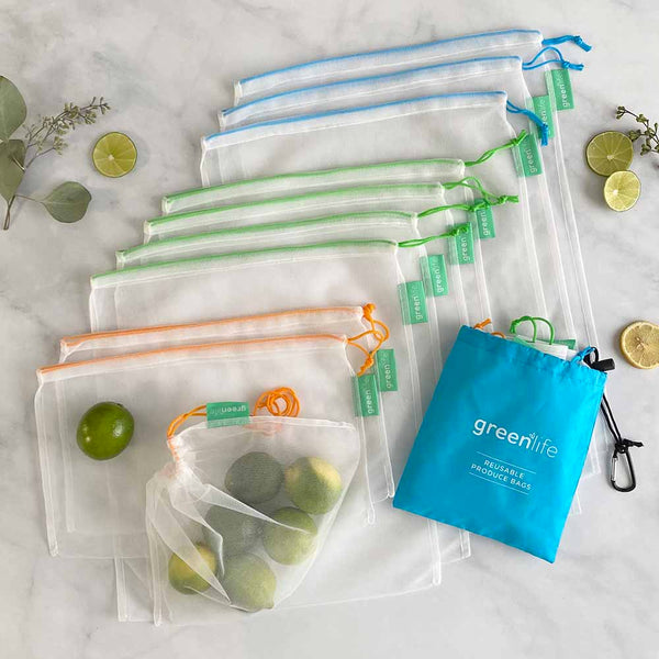  Peak Fresh Re-Usable Produce Bags, Set of 10 : Health