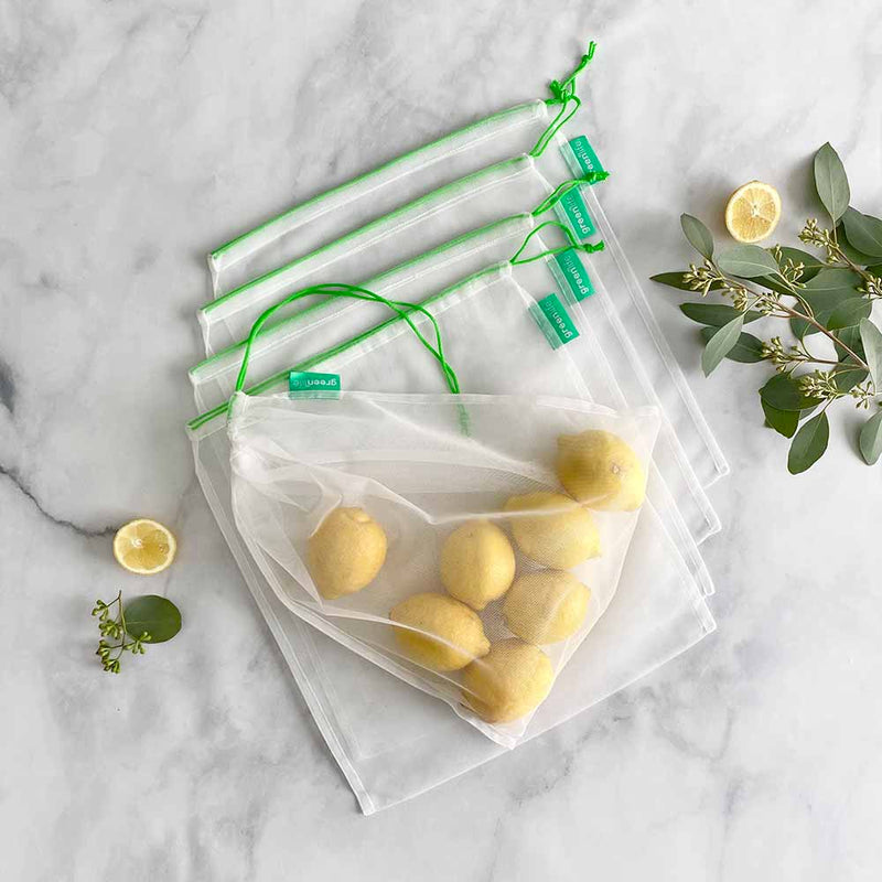 Keep it Fresh Produce Bags - 30 Reusable BPA Free Freshness Green Bags &  Twist Ties - Keeps Fruits, Veggies, and Flowers Fresher Longer