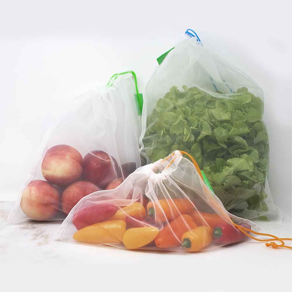 Green Bags for Fruits and Veggies Reusable Vegetable Bags for Refrigerator  Food Keep Fruits, Vegetables and Cut Flowers